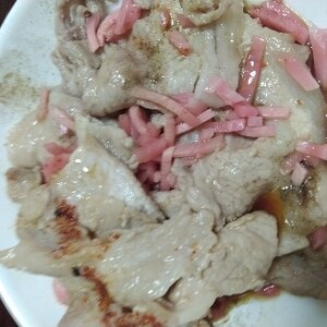 ＊お弁当に＊　厚切り豚バラ肉の焼き肉のタレ炒め